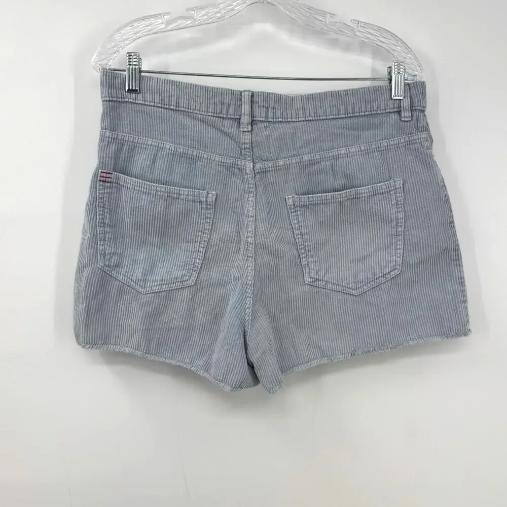 BDG Urban Outfitters Corduroy Cut Off Shorts 31 Gray High Rise Boho Festival - Picture 3 of 6